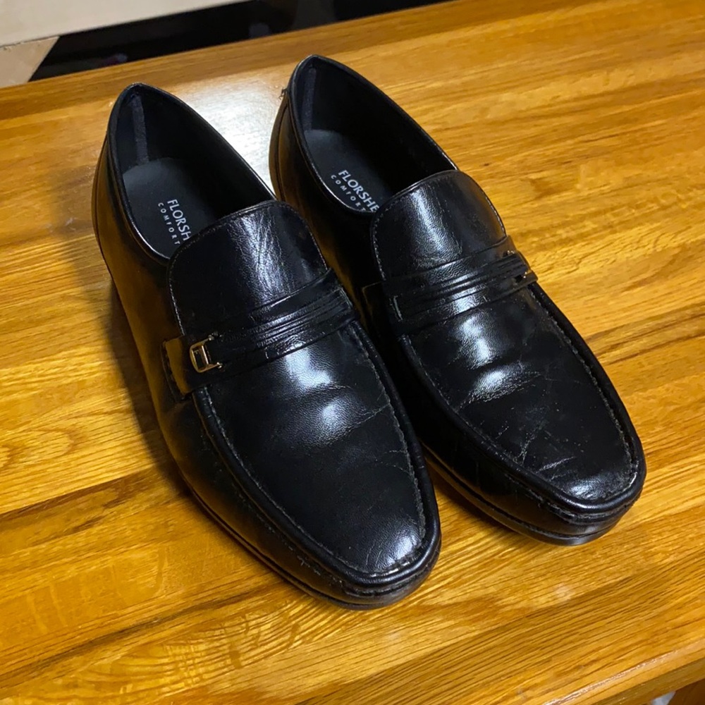 Black loafers Florsheim dress shoes